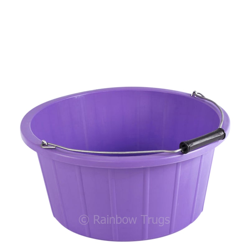 Coloured Shallow Feed Bucket - PURPLE